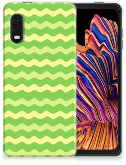 B2Ctelecom Smartphone hoesje Samsung Xcover Pro TPU Case Waves Green