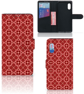 B2Ctelecom Smartphone Hoesje Samsung Xcover Pro Wallet Case Batik Red