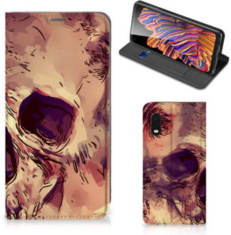 B2Ctelecom Smartphone Hoesje Samsung Xcover Pro Wallet Case Skullhead