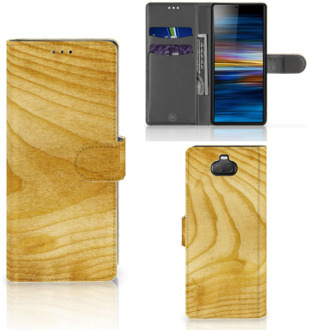 B2Ctelecom Smartphone Hoesje Sony 10 Book Style Case Licht Hout