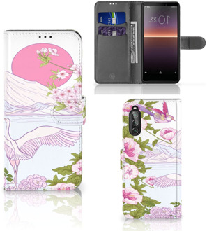 B2Ctelecom Smartphone Hoesje Sony Xperia 10 II Book Style Case Bird Standing