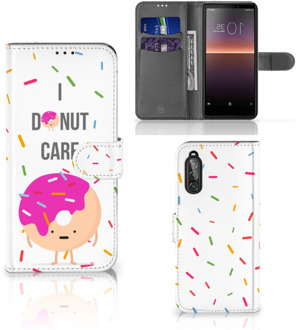 B2Ctelecom Smartphone Hoesje Sony Xperia 10 II Bookcase met Quotes Donut Cadeautjes voor Meisjes