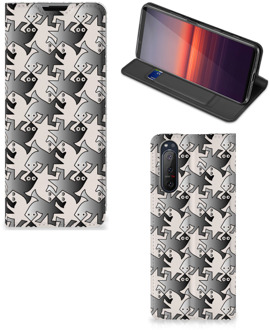 B2Ctelecom Smartphone Hoesje Sony Xperia 5 II Book Wallet Case Salamander Grey