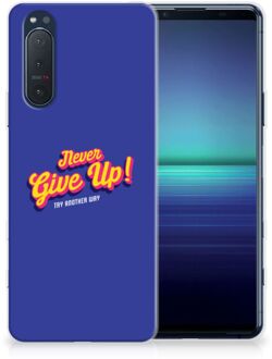 B2Ctelecom Smartphone hoesje Sony Xperia 5II Backcase Siliconen Hoesje Never Give Up