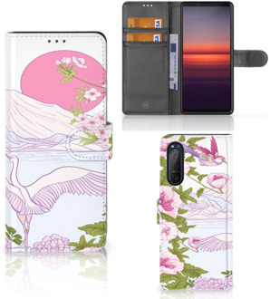 B2Ctelecom Smartphone Hoesje Sony Xperia 5II Book Style Case Bird Standing