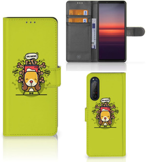 B2Ctelecom Smartphone Hoesje Sony Xperia 5II Flipcover Doggy Biscuit