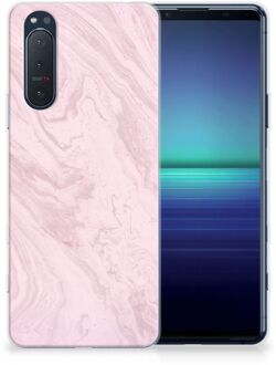 B2Ctelecom Smartphone hoesje Sony Xperia 5II Leuk Hoesje Marble Pink