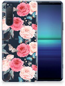 B2Ctelecom Smartphone hoesje Sony Xperia 5II Telefoontas Butterfly Roses