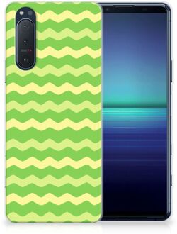 B2Ctelecom Smartphone hoesje Sony Xperia 5II TPU Case Waves Green