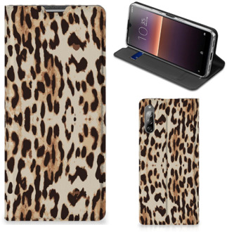 B2Ctelecom Smartphone Hoesje Sony Xperia L4 Book Cover Leopard