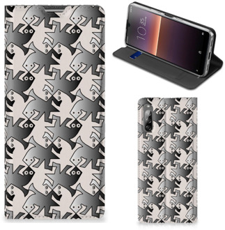 B2Ctelecom Smartphone Hoesje Sony Xperia L4 Book Wallet Case Salamander Grey