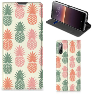 B2Ctelecom Smartphone Hoesje Sony Xperia L4 Leuk Bookcase Ananas