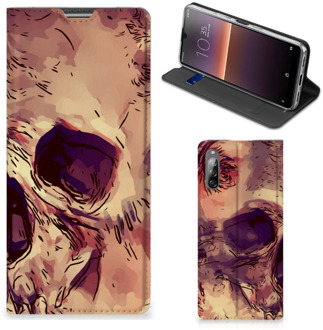 B2Ctelecom Smartphone Hoesje Sony Xperia L4 Wallet Case Skullhead