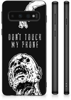 B2Ctelecom Smartphone Hoesje Super als Cadeautjes voor Hem Samsung Galaxy S10 Back Case TPU Siliconen Hoesje met Zwarte rand Zombie