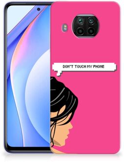 B2Ctelecom Smartphone hoesje Xiaomi Mi 10T Lite Back Case Siliconen Hoesje Woman Don't Touch My Phone