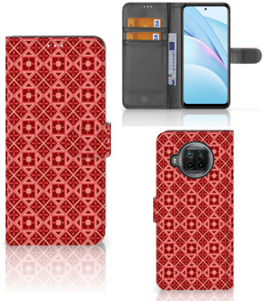 B2Ctelecom Smartphone Hoesje Xiaomi Mi 10T Lite Wallet Book Case Batik Red