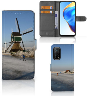 B2Ctelecom Smartphone Hoesje Xiaomi Mi 10T Pro | Mi 10T Boekhoesje Tekst Schaatsers