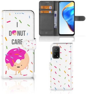 B2Ctelecom Smartphone Hoesje Xiaomi Mi 10T Pro | Mi 10T Bookcase met Quotes Donut Cadeautjes voor Meisjes