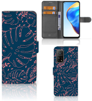 B2Ctelecom Smartphone Hoesje Xiaomi Mi 10T Pro | Mi 10T Bookcase Palm Leaves