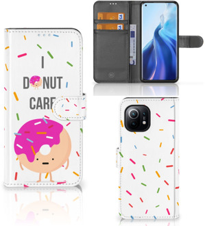 B2Ctelecom Smartphone Hoesje Xiaomi Mi 11 Bookcase met Quotes Donut Cadeautjes voor Meisjes