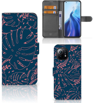 B2Ctelecom Smartphone Hoesje Xiaomi Mi 11 Bookcase Palm Leaves