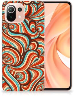 B2Ctelecom Smartphone hoesje Xiaomi Mi 11 Lite Back Case Siliconen Hoesje Retro