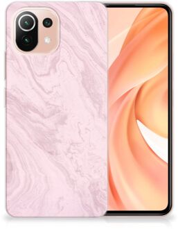 B2Ctelecom Smartphone hoesje Xiaomi Mi 11 Lite Leuk Hoesje Marble Pink