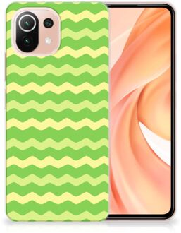 B2Ctelecom Smartphone hoesje Xiaomi Mi 11 Lite TPU Case Waves Green