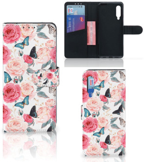 B2Ctelecom Smartphone Hoesje Xiaomi Mi 9 Flipcase Cadeautjes voor Moederdag Butterfly Roses