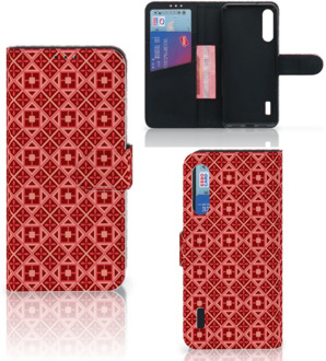 B2Ctelecom Smartphone Hoesje Xiaomi Mi A3 Wallet Book Case Batik Red