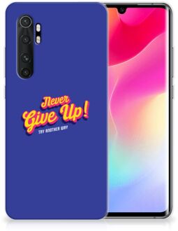 B2Ctelecom Smartphone hoesje Xiaomi Mi Note 10 Lite Backcase Siliconen Hoesje Never Give Up