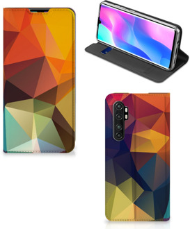 B2Ctelecom Smartphone Hoesje Xiaomi Mi Note 10 Lite Leuk Book Case Polygon Color