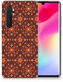 B2Ctelecom Smartphone hoesje Xiaomi Mi Note 10 Lite Leuk Case Batik Brown