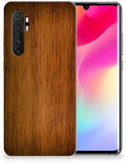 B2Ctelecom Smartphone hoesje Xiaomi Mi Note 10 Lite Leuk Case Super als Vaderdag Cadeaus Donker Hout