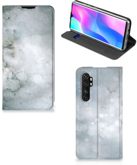 B2Ctelecom Smartphone Hoesje Xiaomi Mi Note 10 Lite Leuk Telefoonhoesje Painting Grey