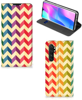 B2Ctelecom Smartphone Hoesje Xiaomi Mi Note 10 Lite Leuk Telefoonhoesje Zigzag Color