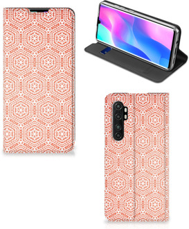 B2Ctelecom Smartphone Hoesje Xiaomi Mi Note 10 Lite Mobiel Hoesje Pattern Orange