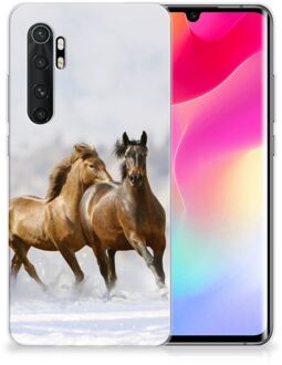 B2Ctelecom Smartphone hoesje Xiaomi Mi Note 10 Lite TPU Case Paarden