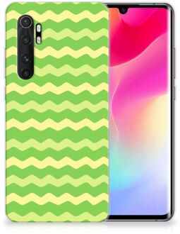 B2Ctelecom Smartphone hoesje Xiaomi Mi Note 10 Lite TPU Case Waves Green