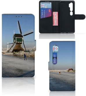 B2Ctelecom Smartphone Hoesje Xiaomi Mi Note 10 Pro Boekhoesje Tekst Schaatsers