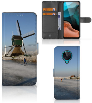 B2Ctelecom Smartphone Hoesje Xiaomi Poco F2 Pro Boekhoesje Tekst Schaatsers