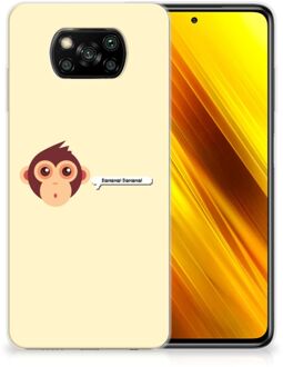 B2Ctelecom Smartphone hoesje Xiaomi Poco X3 Back Case Siliconen Hoesje met Foto Aap