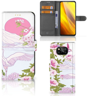 B2Ctelecom Smartphone Hoesje Xiaomi Poco X3 Book Style Case Bird Standing