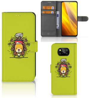 B2Ctelecom Smartphone Hoesje Xiaomi Poco X3 Flipcover Doggy Biscuit