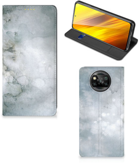 B2Ctelecom Smartphone Hoesje Xiaomi Poco X3 Leuk Telefoonhoesje Painting Grey