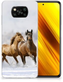 B2Ctelecom Smartphone hoesje Xiaomi Poco X3 TPU Case Paarden