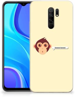 B2Ctelecom Smartphone hoesje Xiaomi Redmi 9 Back Case Siliconen Hoesje met Foto Aap