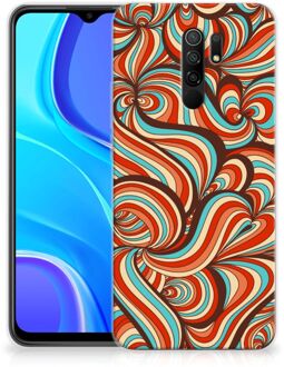 B2Ctelecom Smartphone hoesje Xiaomi Redmi 9 Back Case Siliconen Hoesje Retro