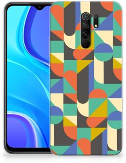 B2Ctelecom Smartphone hoesje Xiaomi Redmi 9 Backcase Siliconen Hoesje Funky Retro