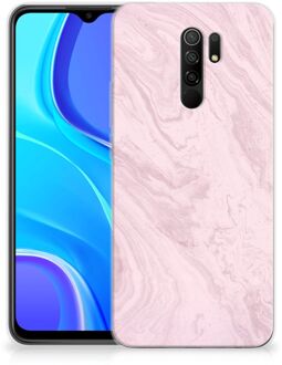 B2Ctelecom Smartphone hoesje Xiaomi Redmi 9 Leuk Hoesje Marble Pink